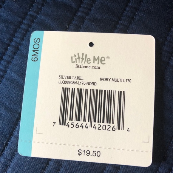 Gently Used Little Me Silver Label Baby Girl Floral Print Footie In Ivory Multi - Picture 4 of 13